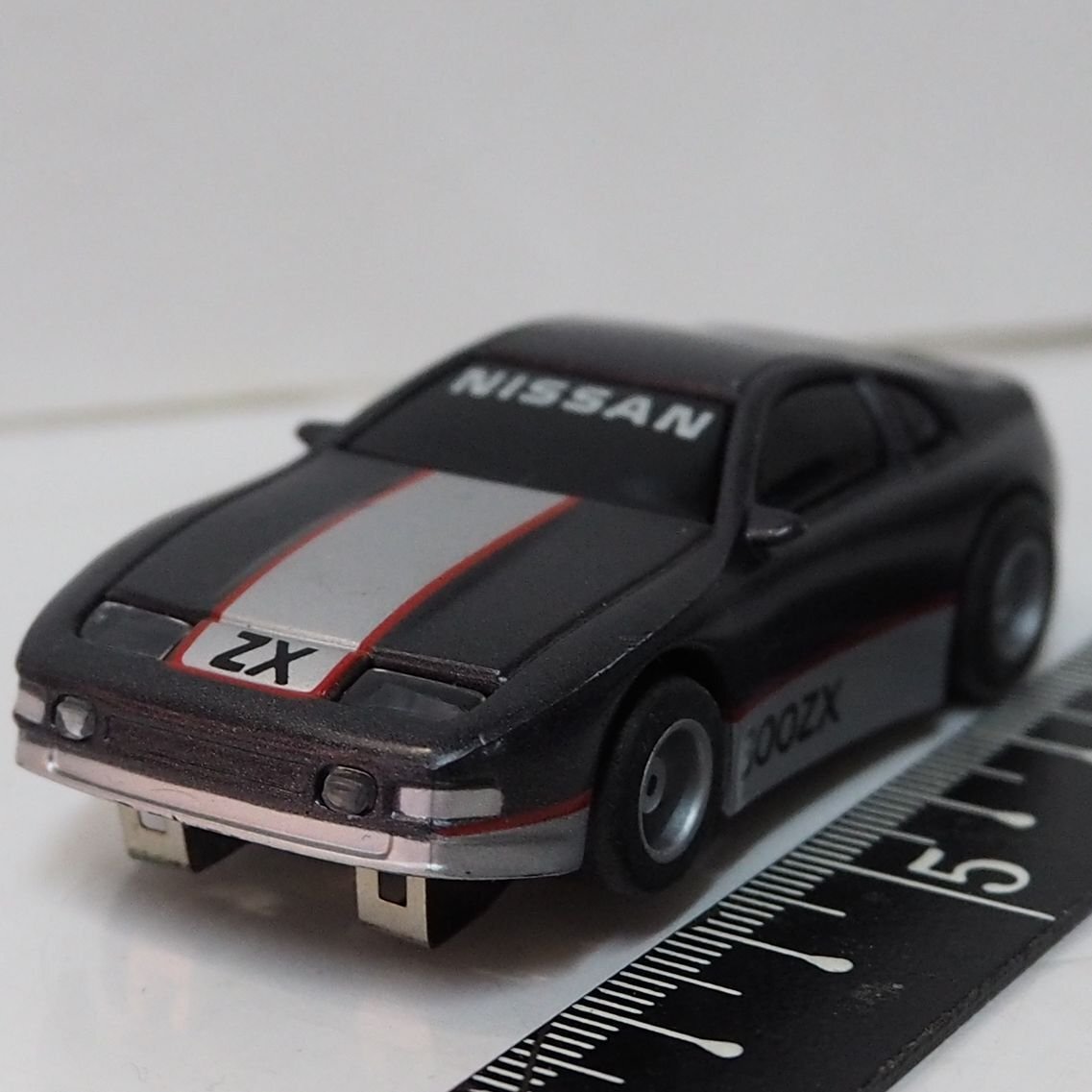 タイコー【日産 フェアレディZ 300ZX ガンメタ 動作不良】スロットカー ミニチュア自動車 ミニカー TYCO 送料込みの画像1