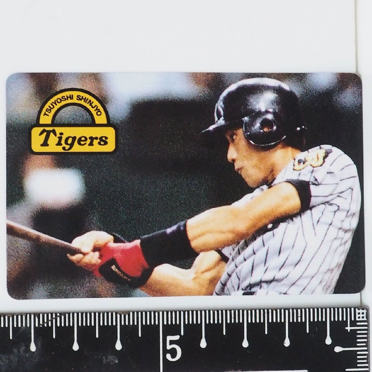 1996 Calbee Tokyo Snack Pro Baseball Card № 6 [Shinjo Takehi Outfide Hanshin Tigers] По состоянию на 1996 г. Бейсбольный бейсбол Бейсбол Бейсбол Бейсбол Бейсбол