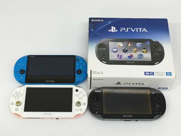 K18-556-0320-035【ジャンク】PlayStation Vita/PS Vita 本体 4台セット(PCH-1100 1台/PCH-2000 3台) ※PCH-2000のみ通電確認済み_画像1