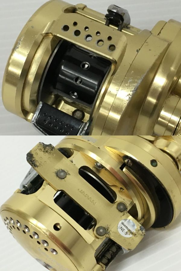 K18-548-0320-124【ジャンク】SHIMANO(シマノ) ベイトリール「15 カルカッタコンクエスト 200HG」03439 LIVRE製ハンドルノブ付属_キズ