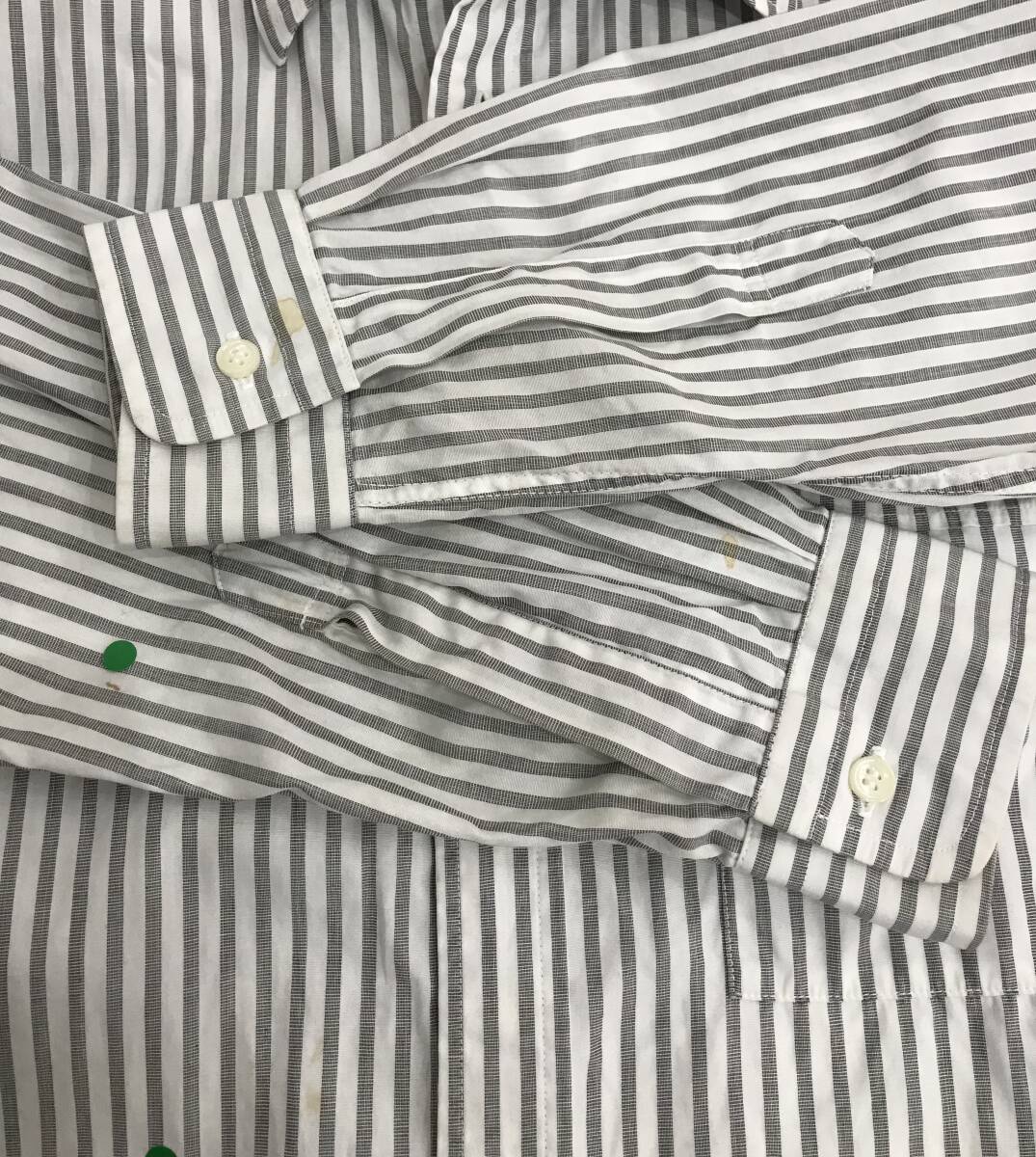 Christian Dior MONSIEUR stripe pattern shirt . with pocket old clothes Christian Dior mshu#0313U