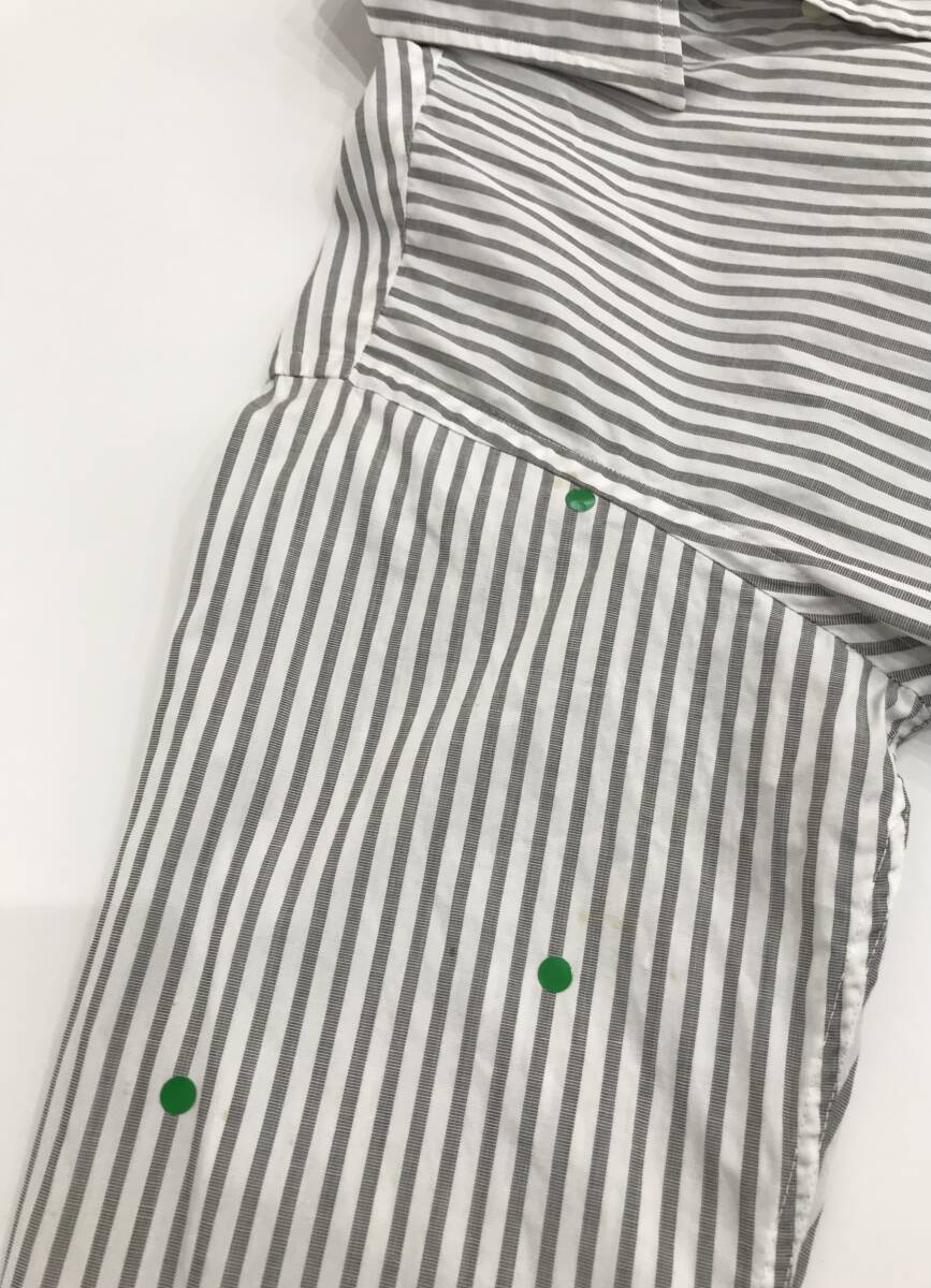 Christian Dior MONSIEUR stripe pattern shirt . with pocket old clothes Christian Dior mshu#0313U