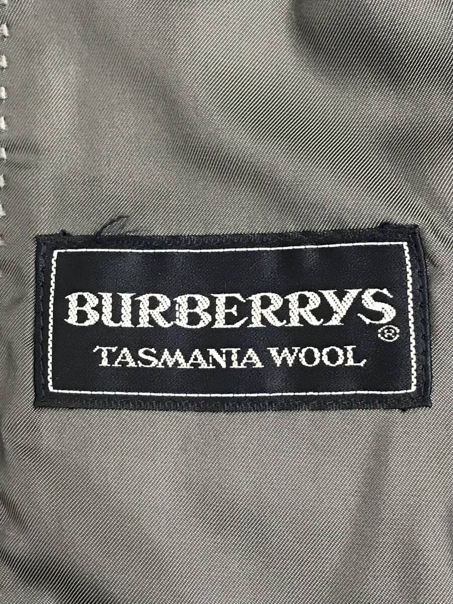 BURBERRYS TASMANIA WOOL ストライプ柄テーラードジャケット スーツ ブレザー グレー バーバリーズ 古着 ヴィンテージ 165A4■0319X②_画像4