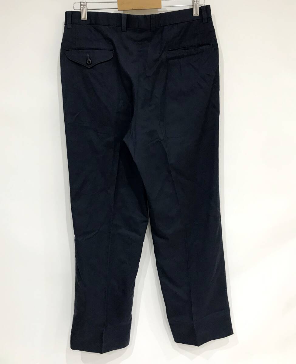 Burberrys tuck ввод слаксы брюки темно-синий BFF08-610-28 Burberry б/у одежда Vintage Old SIZE:85#0305H②