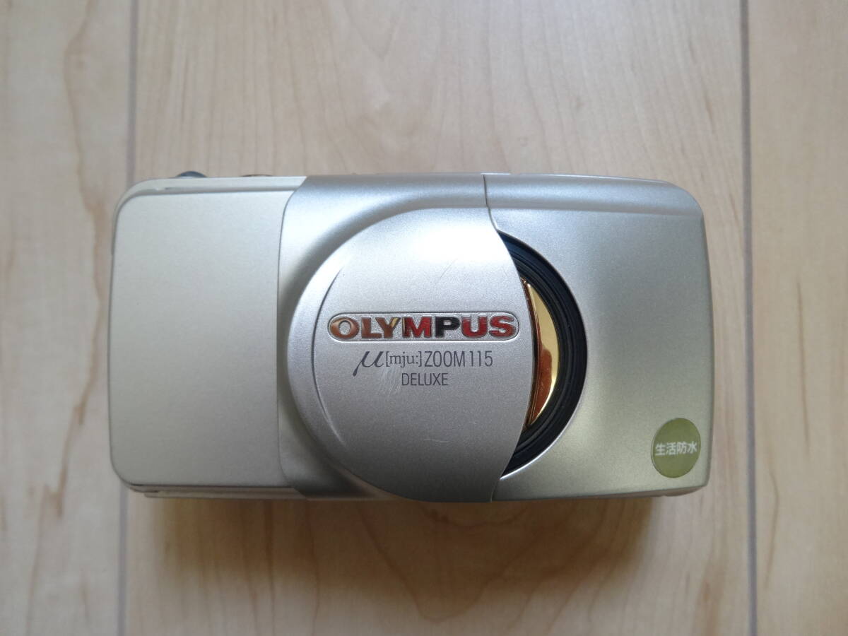 〈動作未確認〉Olympus μ オリンパス ミュー mju ZOOM 115 DELUXE コンパクトフィルムカメラ 人気 女子 レトロ 現状品 （管A13）_画像1