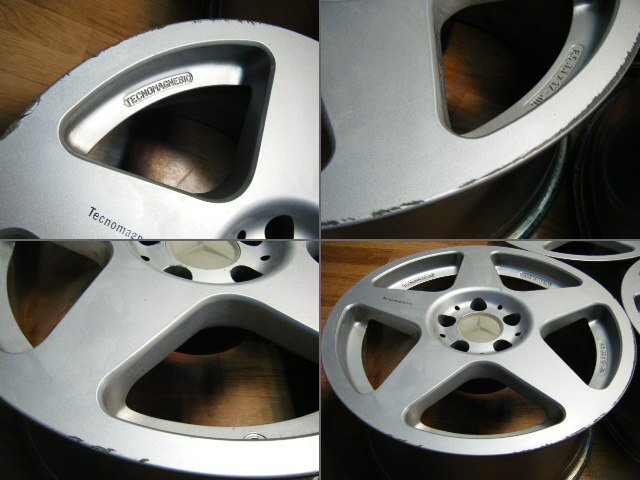 IB-150 テクノマグネシオ TECNOMAGNESIO 17×8.5J 5H-112 +22 (4本) 希少 MADE IN ITALY W124 E500 500E 送料は全国一律6600円 離島を除く_画像9