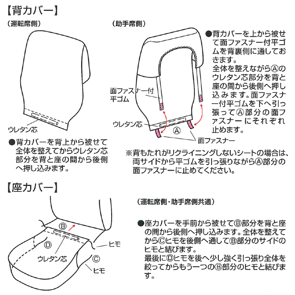 シートカバー 軽トラック 専用 防水 軽トラ ハイゼット キャリイ アクティ サンバー ミニキャブ 2枚入り ドライビング シート 2140-33の画像4