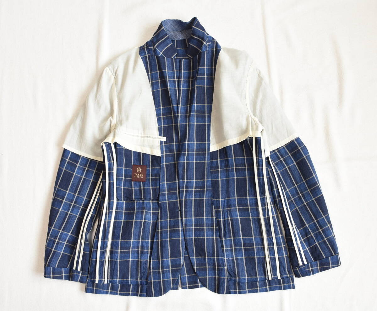 TAKEO KIKUCHI( Takeo Kikuchi ) * основной линия ~ лен linen100% summer tailored jacket size3 Main Line