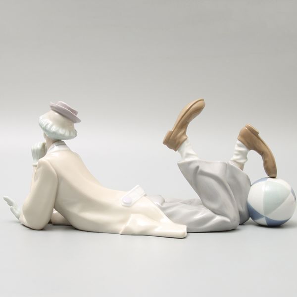 Y212. リヤドロ LLADRO 道化師 ピエロ フィギュリン 置物 / 陶人形インテリアリアドロ_画像2