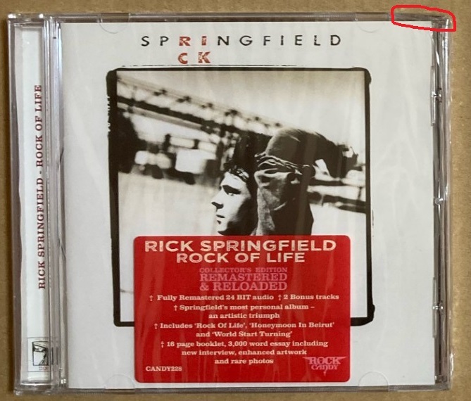 CD*RICK SPRINGFIELD [ROCK OF LIFE - COLLECTOR\'S EDITION]lik* springs поле, нераспечатанный 