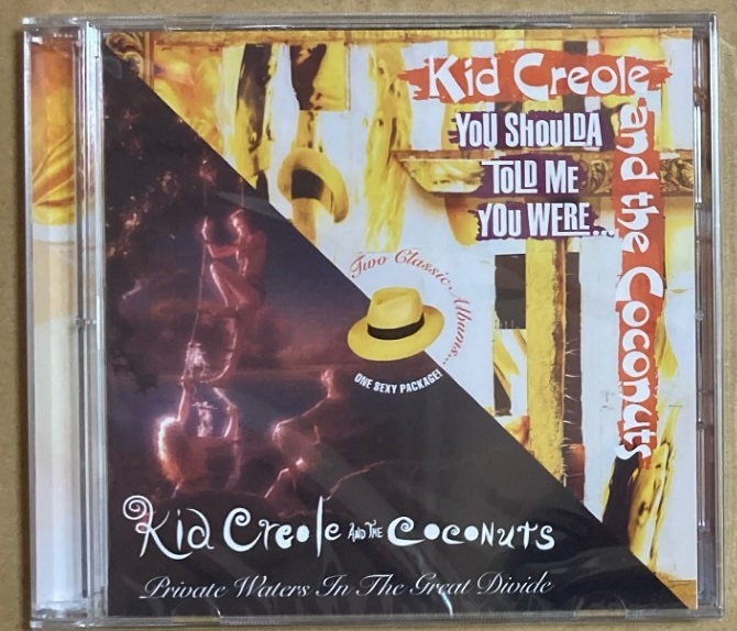 CD★KID CREOLE AND THE COCONUTS 「PRIVATE WATERS IN THE GREAT DIVIDE + YOU SHOULDA TOLD ME YOU WERE...」 2枚組、未開封の画像1