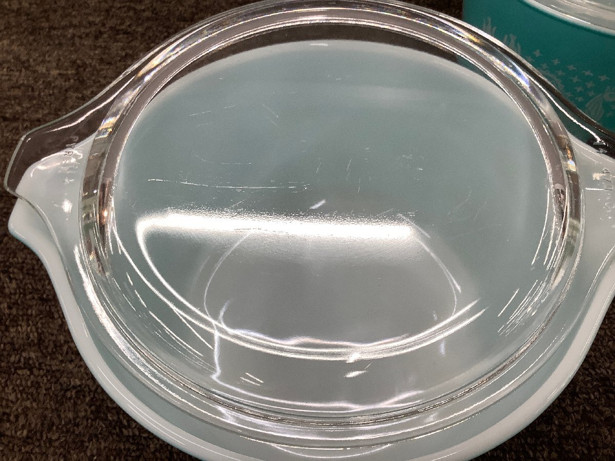 【PYREX】オールドパイレックス 耐熱ガラス キャセロール パイレックス グラタン皿 皿 食器 TRADE MARK オールド ふた付の画像5