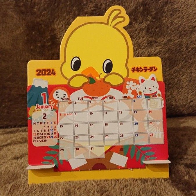 #チキンラーメン ひよこちゃん卓上カレンダー