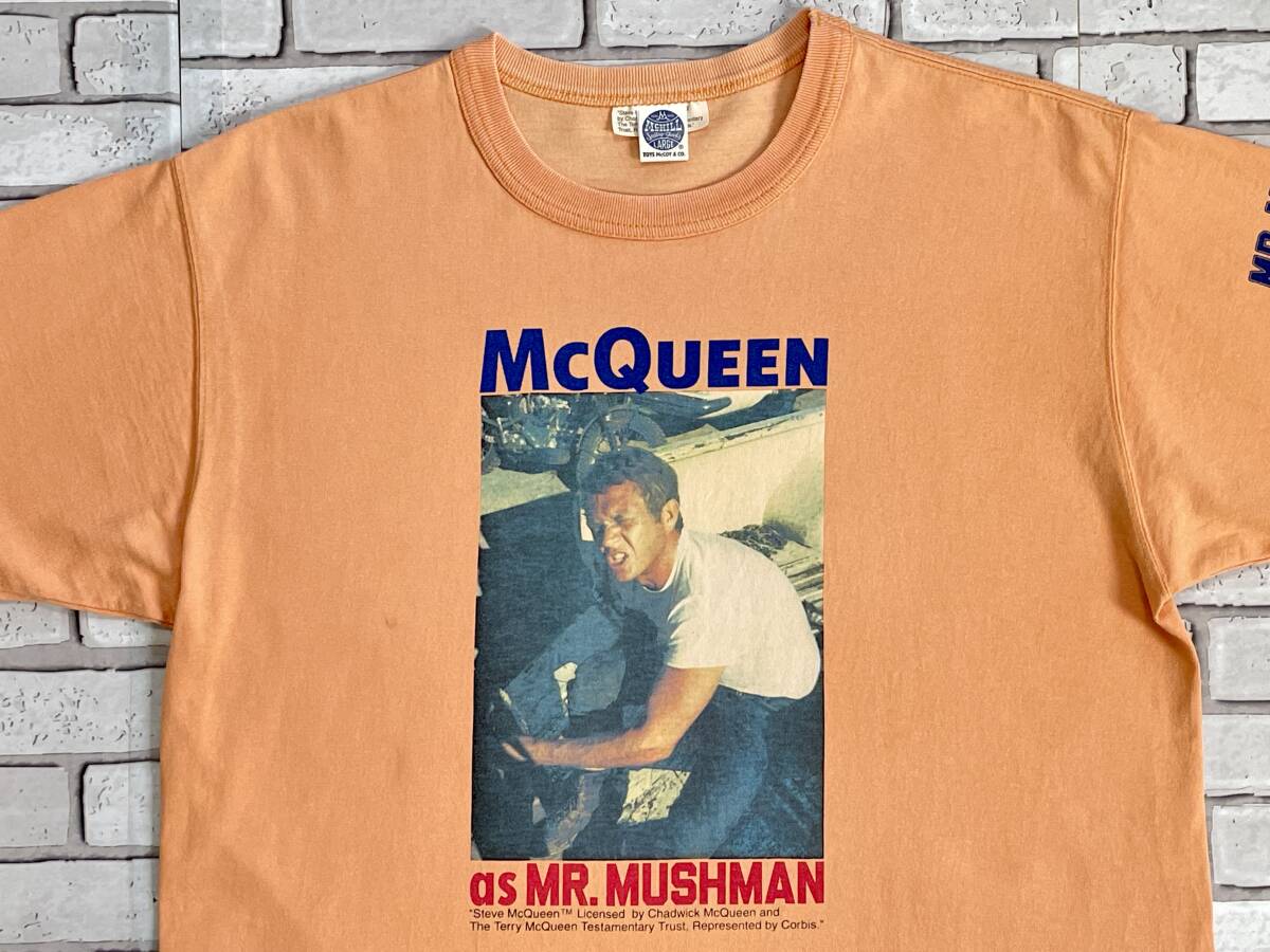 ＵＳＥＤ トイズマッコイ TOYS McCOY 半袖Ｔシャツ サイズＬ スティーブ・マックイーン McQUEEN MR.MUSHMAN 98の画像2