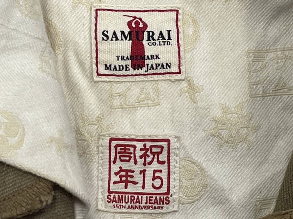 ＵＳＥＤ　サムライ　SAMURAI　硫化染め　ヘビィーチノパンツ　祝15周年　サイズ３０　SJ42CP　サムライジーンズ　SAMURAI JEANS　日本製_画像10