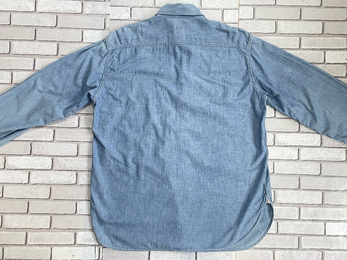 USED Post Overalls POST O\'ALLS длинный рукав рубашка work shirt автомобиль n пятно - размер M MADE IN U.S.A