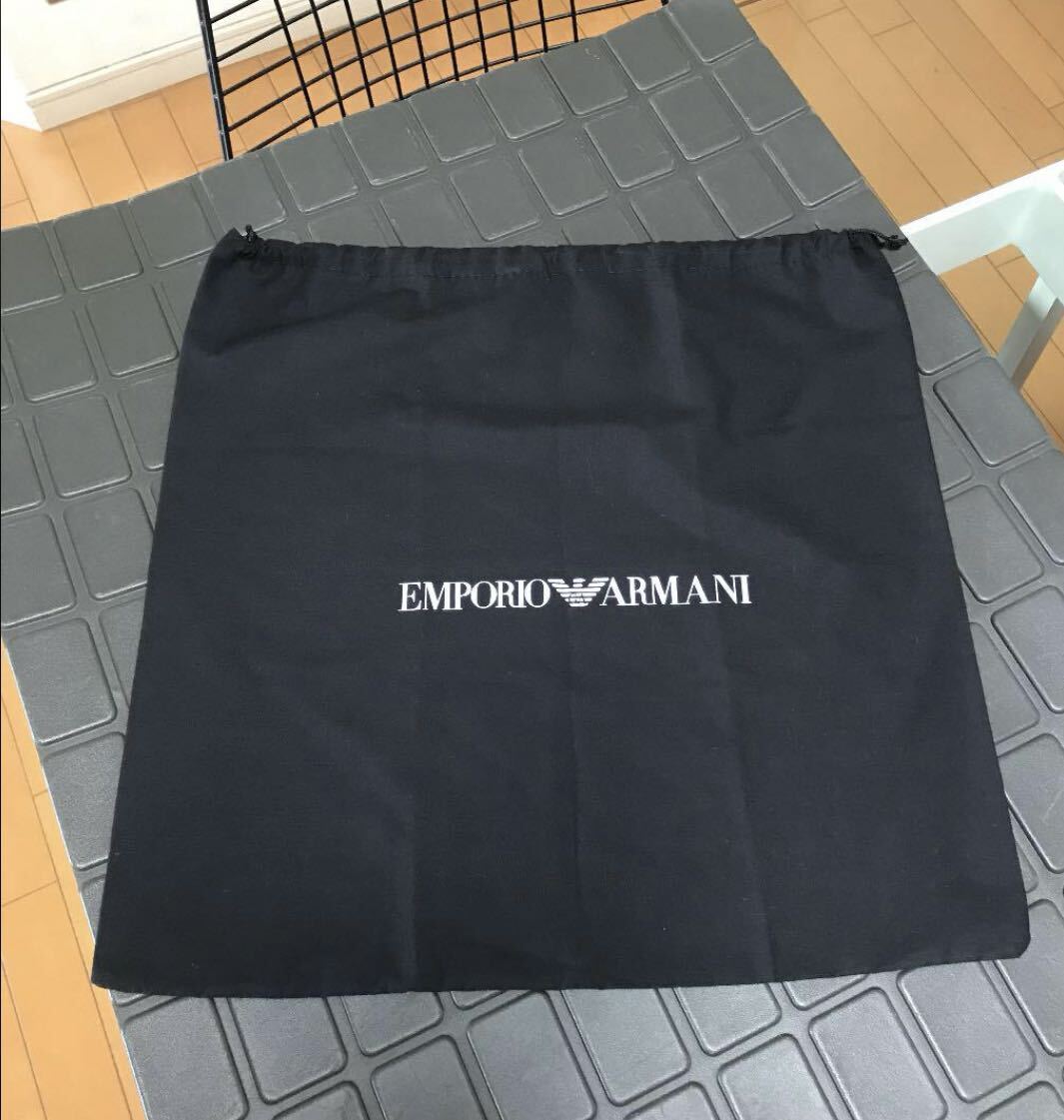 【EMPORIO ARMANI】 エンポリオアルマーニ　巾着　BLACK/黒　バッグ保存袋 巾着袋 布袋 内袋_画像1