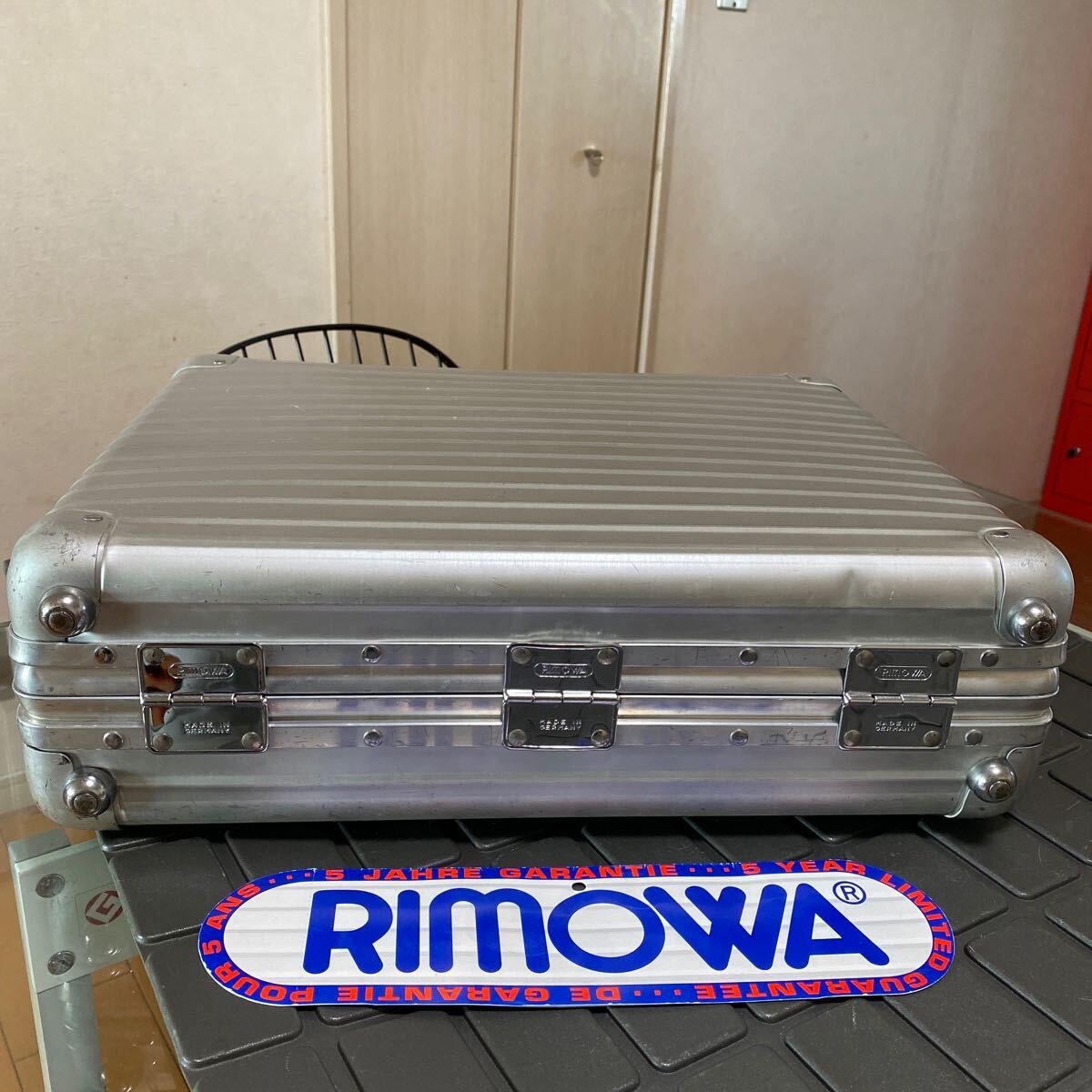 #B 廃盤/レア/希少【RIMOWA】リモワ アタッシュケース　トランクケース　アルミジュラルミンケース　ヴィンテージ/オールドリモワ 超軽量_画像8