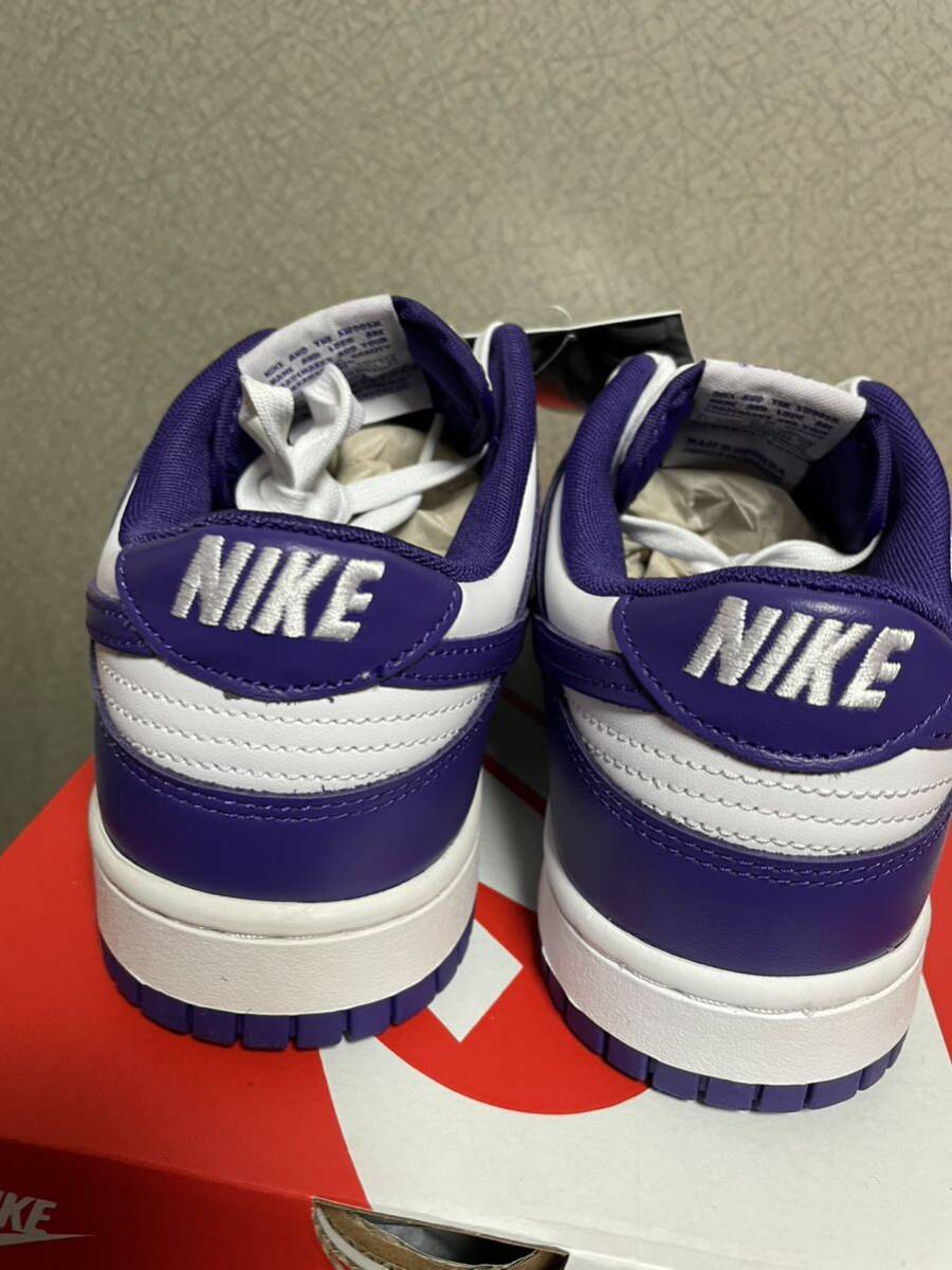 【未使用】NIKE DUNK LOW RETRO COURT PURPLE ナイキ ダンク ロー レトロ コートパープル DD1391-104 US10 28cm_画像3