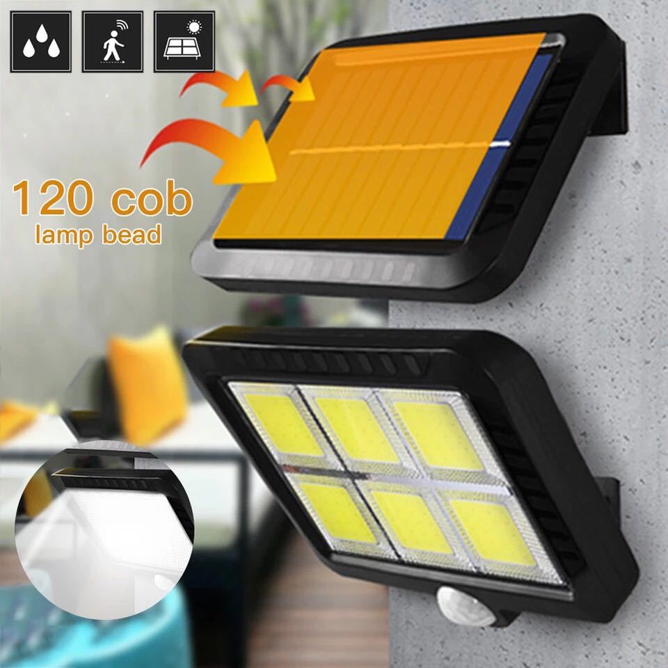 2 piece set LED solar light LED sensor light waterproof sectional pattern IP65 waterproof outdoors lighting LED working light crime prevention light security light 