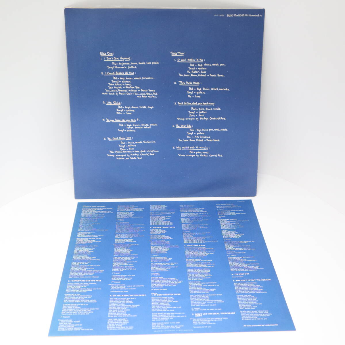 フィルコリンズ Ⅱ 心の扉 フィルコリンズ Phil Collins LPレコード 帯付き P-11315 ワーナーパイオニア 未検針の画像6