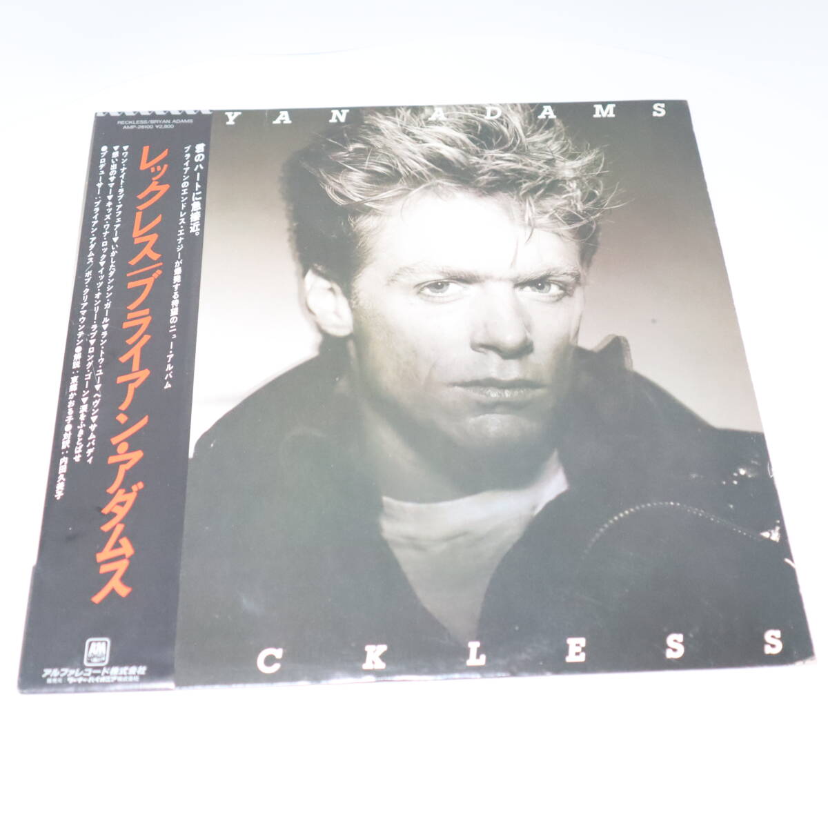 レックレス ブライアン・アダムス Bryan Adams LPレコード 帯付き AMP-28100 アルファレコード 未検針_画像1