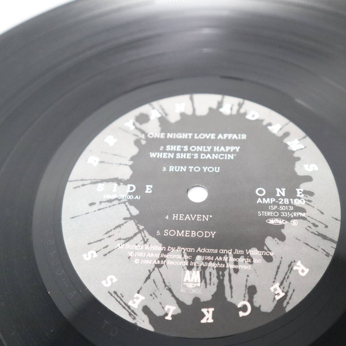 レックレス ブライアン・アダムス Bryan Adams LPレコード 帯付き AMP-28100 アルファレコード 未検針_画像8