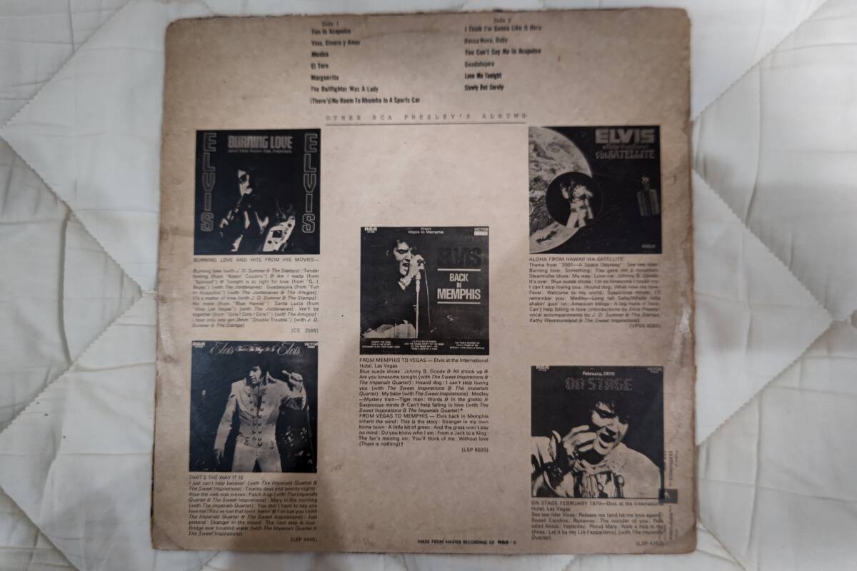 レコード　LP　エルビス映画　「アカプルコの海」　イスラエル盤　RCA　LSPー２７５６_画像2