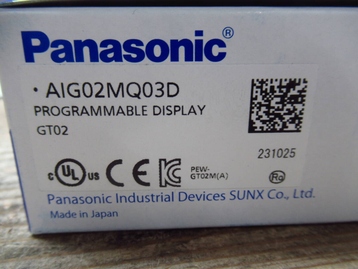 新品未使用 Panasonic パナソニック 小型プログラマブル表示器 AIG02MQ03D 管理6Z0311G19_画像2