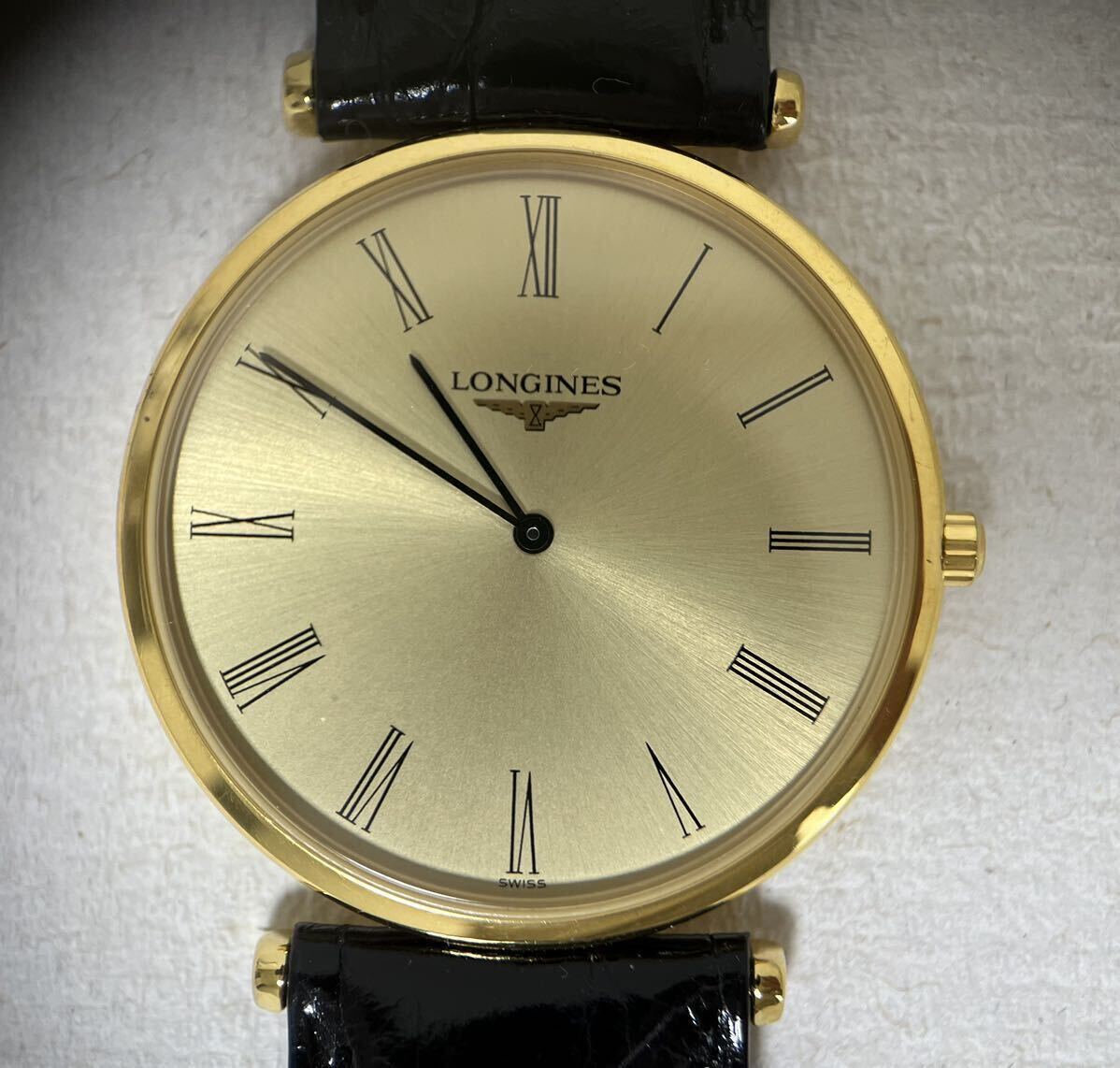 ☆ロンジン LONGINES 薄型腕時計 メンズ ベルト社外☆L4 709 2電池切れ ジャンク品として整理出品！☆税込み ☆コメント必読の画像2