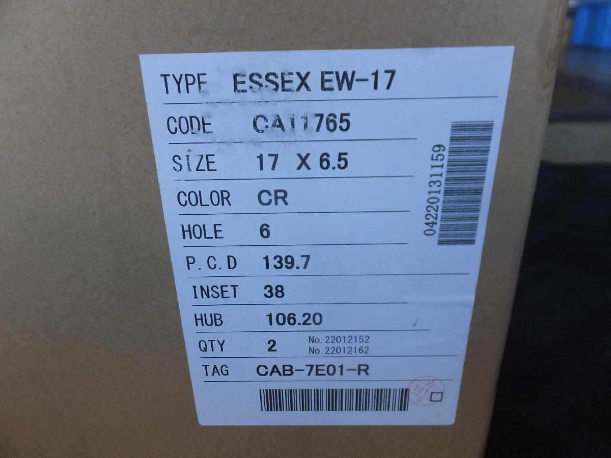 【店頭展示品ホイール4枚セット】 エセックス ESSEX EW-17 6.5J-17 6/139.7 +38 キャンディレッド   17インチ ハイエースの画像9