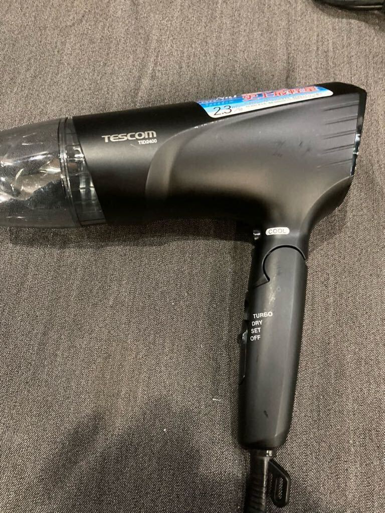 【2点セット】 TESCOM テスコム TID2400 ヘアドライヤー NIS3001 ヘアアイロン AC 100V 50／60Hz よ_画像2