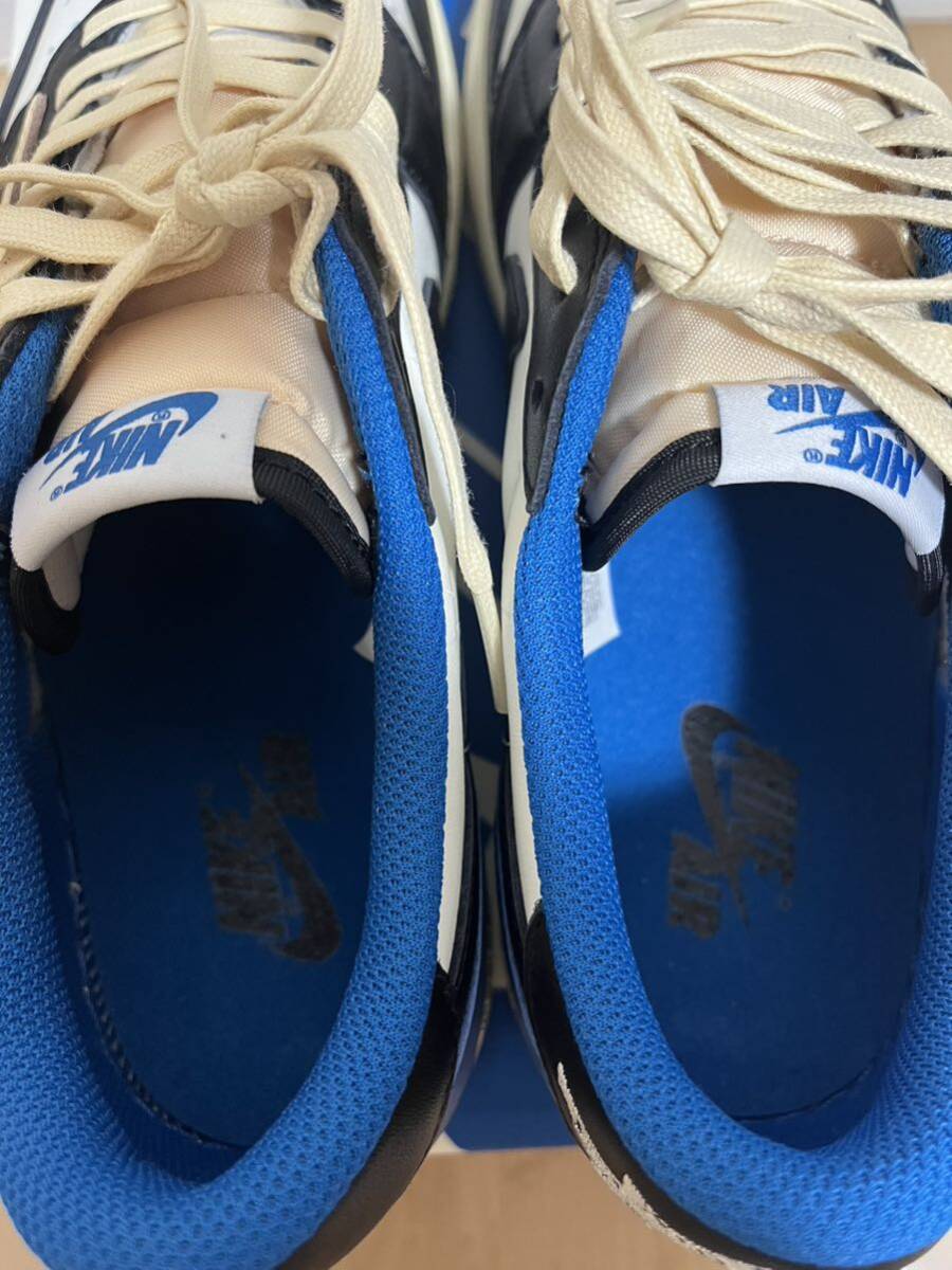 未使用 NIKE Travis Scott × Fragment Air Jordan 1 Low Military Blue エアジョーダン 1 DM7866-140 26.5cm US8.5の画像7