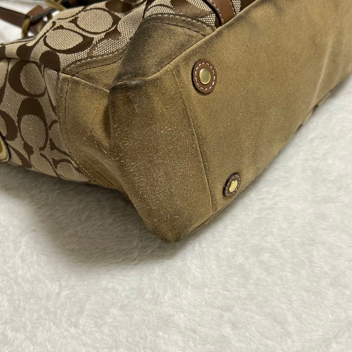 COACH コーチ シグネチャー トートバッグ キャンバス スエード COACH コーチ シグネチャー トートバッグ キャンバス スエード