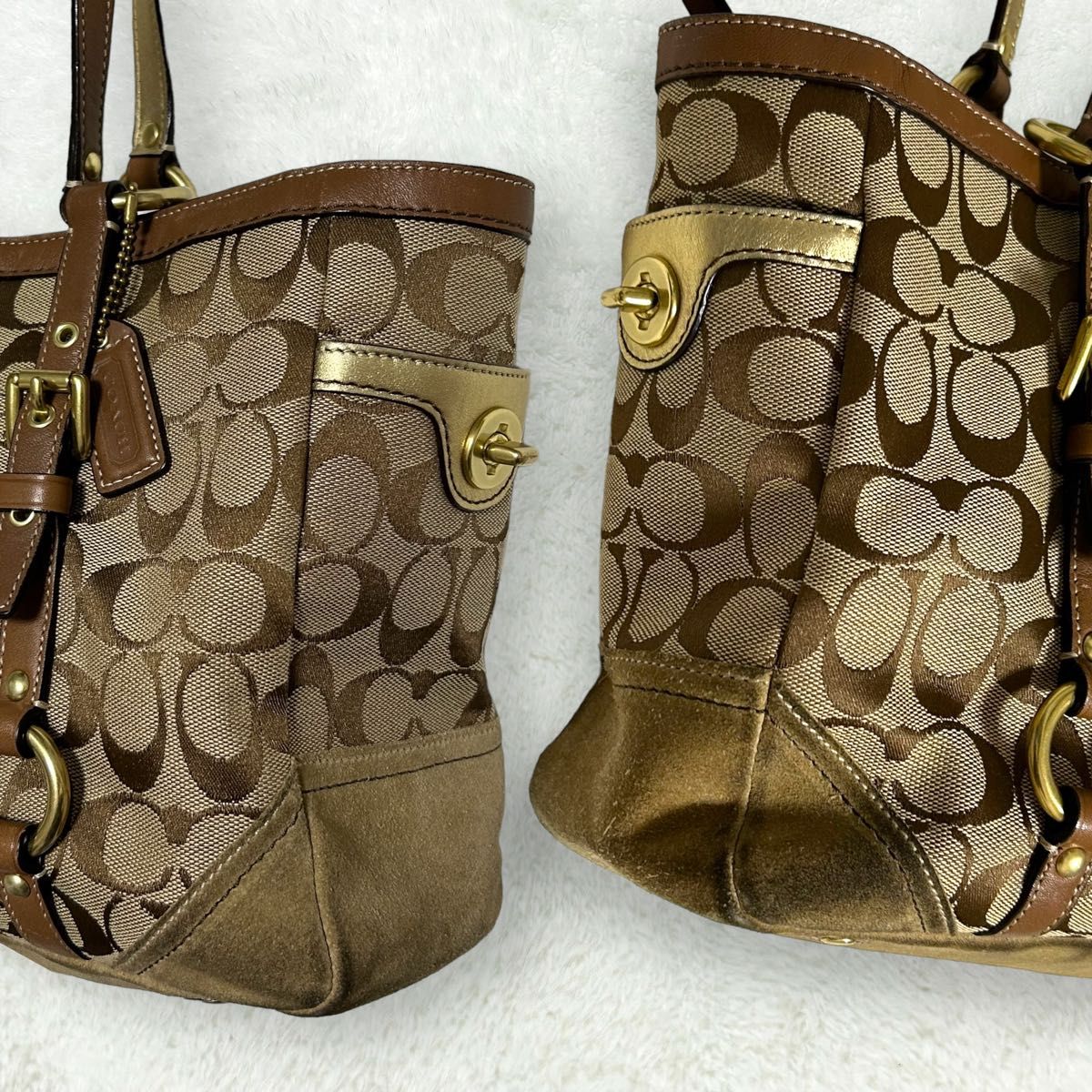COACH コーチ シグネチャー トートバッグ キャンバス スエード COACH コーチ シグネチャー トートバッグ キャンバス スエード