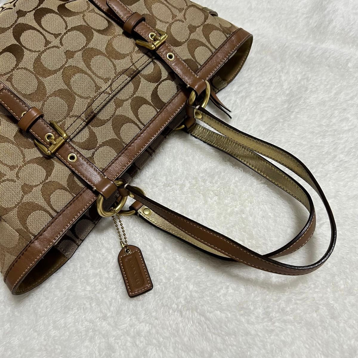 COACH コーチ シグネチャー トートバッグ キャンバス スエード COACH コーチ シグネチャー トートバッグ キャンバス スエード