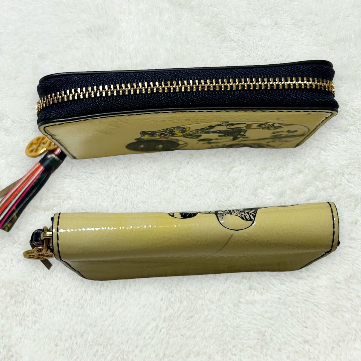 TORY BURCH トリーバーチ 豚 パテント レザー エナメル 小銭入れ TORY BURCH トリーバーチ 豚 パテント レザー エナメル 小銭入れ