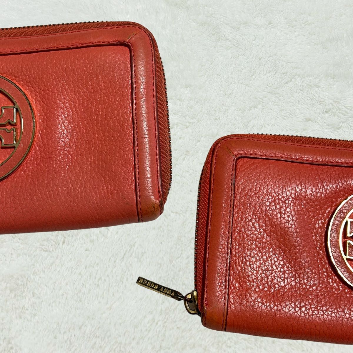 TORY BURCH トリーバーチ ゴールド ビッグロゴ レザー 長財布 財布 ロングウォレットラウンドジップ