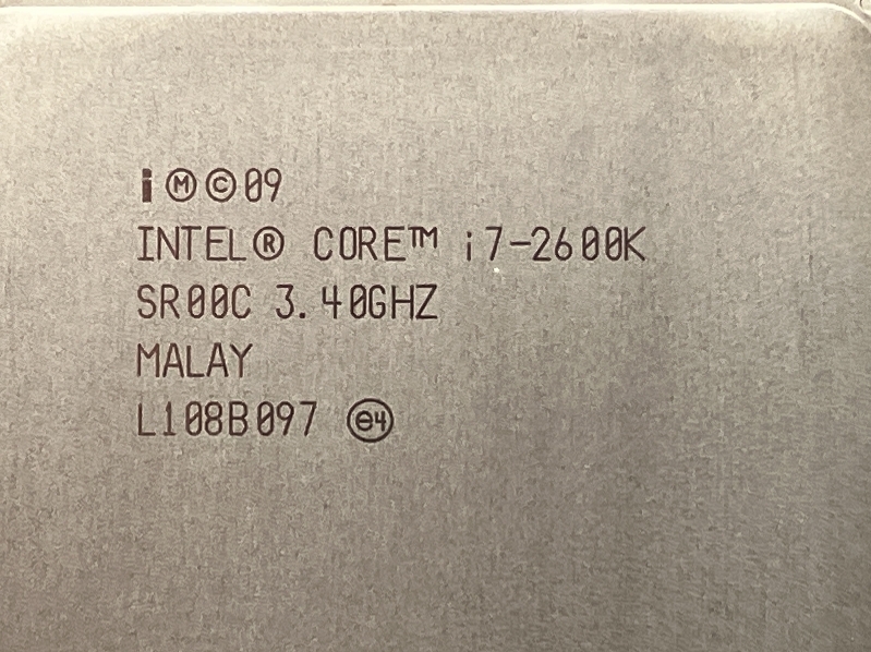 【送料無料】♪Intel CPU Core i7-2600K SR00C 3.40GHz 即決あり！_画像2
