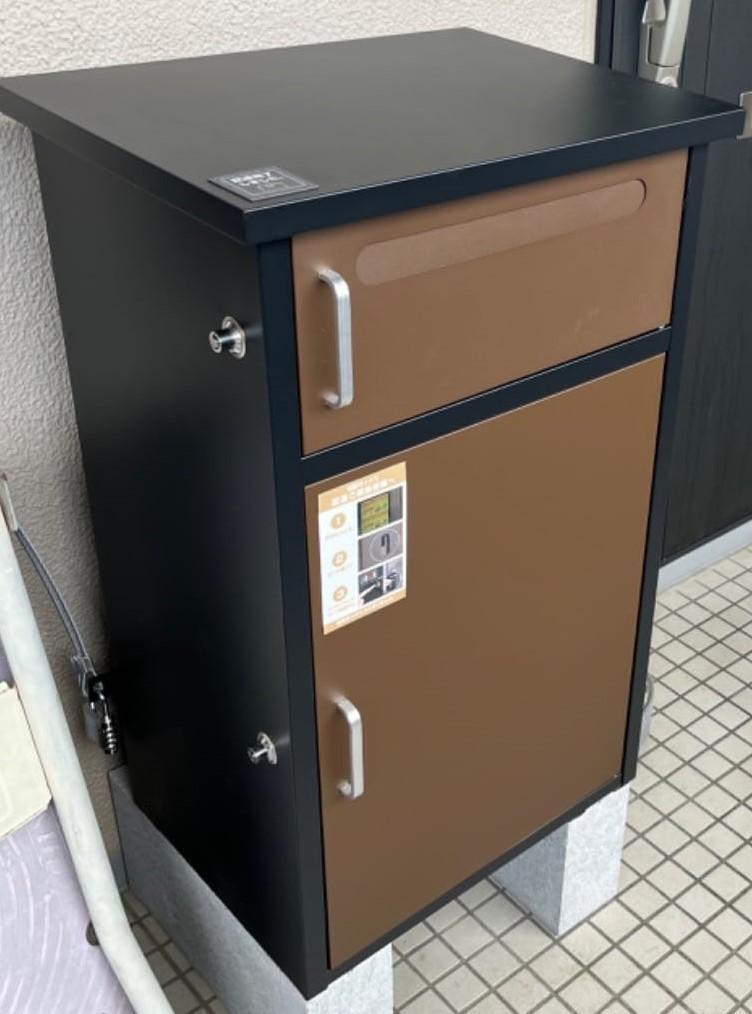 宅配ボックス ポスト付き 幅45奥行34cm 鍵付き 戸建て用 防水 QT456