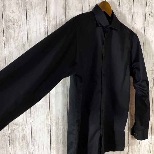 ＣＫカルバンクライン 黒ブラック 無地プレーン サイズＭ 薄手長袖シャツ 古着の画像6