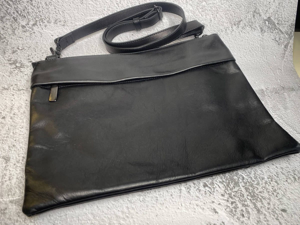 PATRICK STEPHAN Leather Shoulder Bag “Grande Poche”　ショルダーバッグ／サコッシュ_画像7