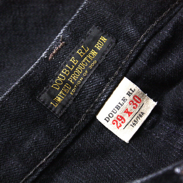 激レア!【世界300着限定】ダブルアールエル RRL Limited PRODUCTION RUN High Slim Jeans w29 ジーンズ デニム USA製 漆黒 24-0328fu01の画像7