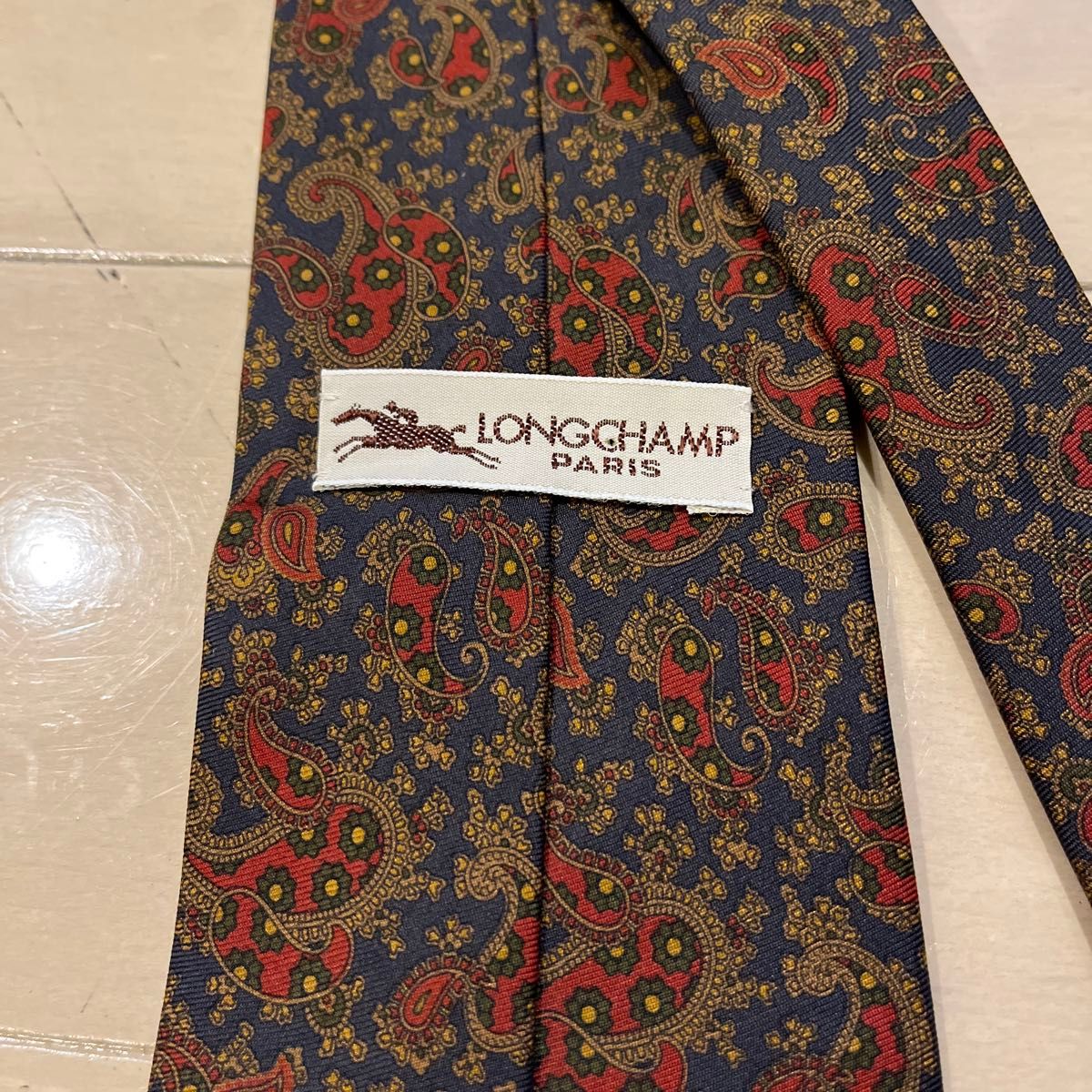 新品未使用　ネクタイ　LONGCHAMP ロンシャン　ペイズリー