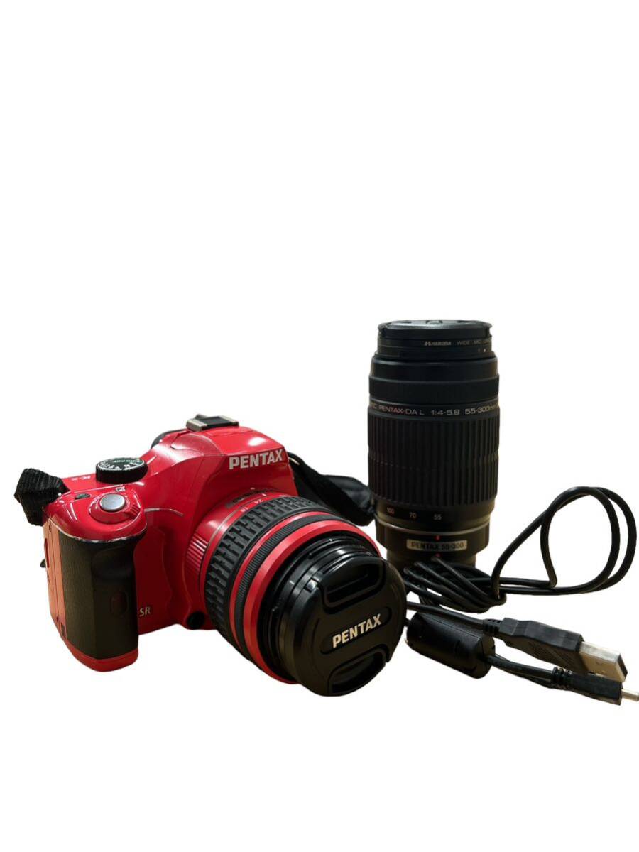 PENTAX ペンタックス K-x 一眼レフカメラ PENTAX-DA L 18-55mm 55-300mm 【YTK-SJ1237】_画像1