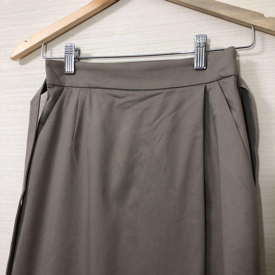 【新品】UNTITLED　アンタイトル　ベージュグレー　スカート　新品　XXSサイズ　レーヨン・ポリエステル・ポリウレタン混合生地　192_画像4