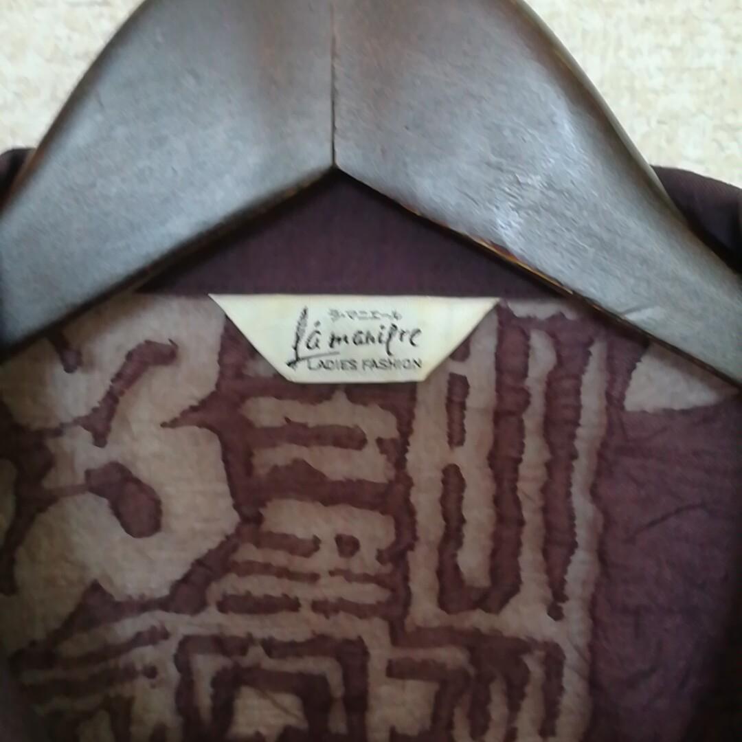 La maniere　ラールエラマニエール　M　シャツジャケット　紫色　パープル　日本製　ミセス　おしゃれ　クール　派手　かっこいい　1128_画像7