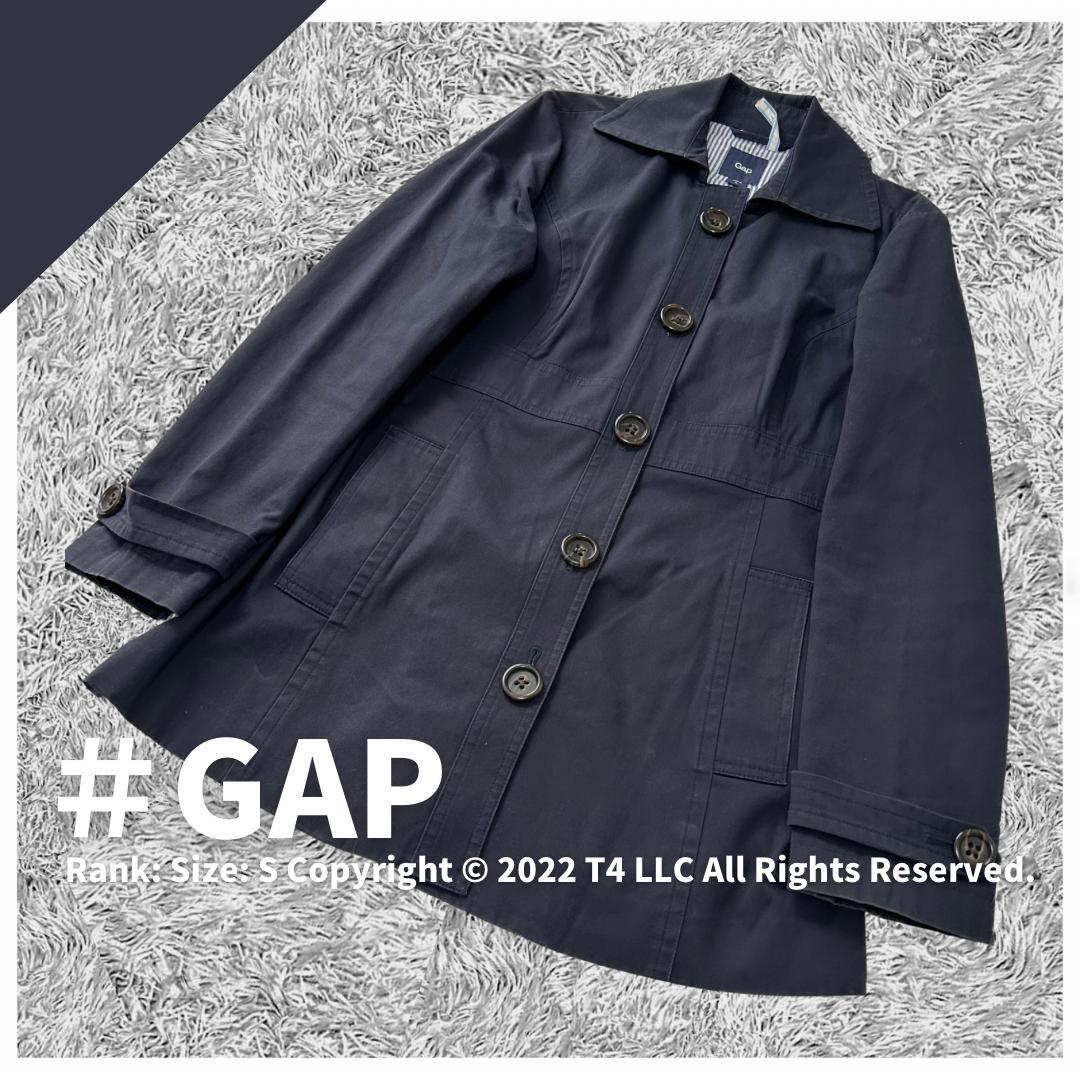 GAP ギャップ レディース トレンチコート ネイビー Sサイズ フォーマル カジュアル シーン 万能コート 合わせやすい ネイビー ×2184_画像1