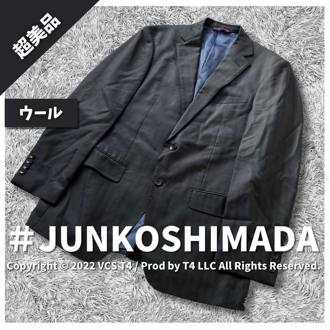 【超美品】ジュンコ シマダ テーラードジャケット M スーツ 黒 ×3450_画像1