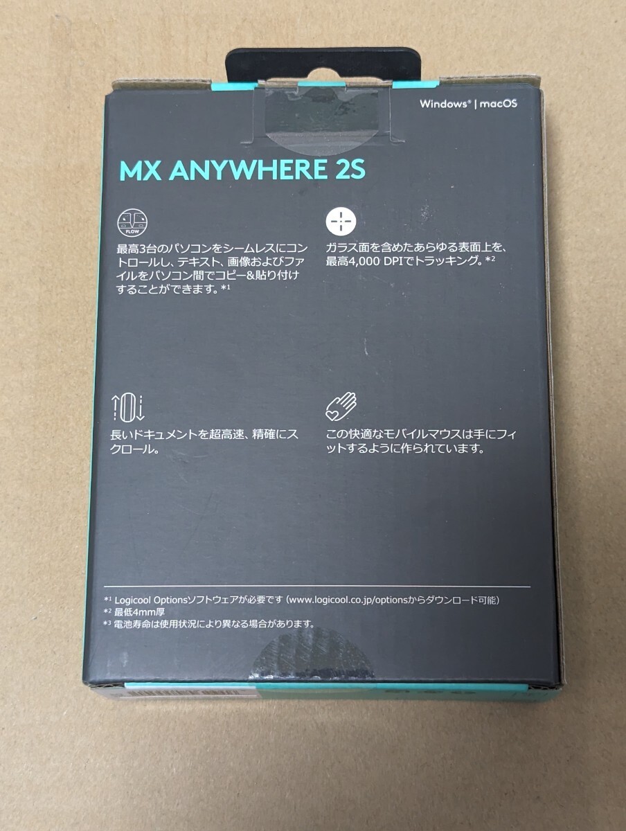 【新品未開封】Logicool MX ANYWHERE 2S ワイヤレスマウス MX1600CR ロジクール 保証書付き 2_画像2